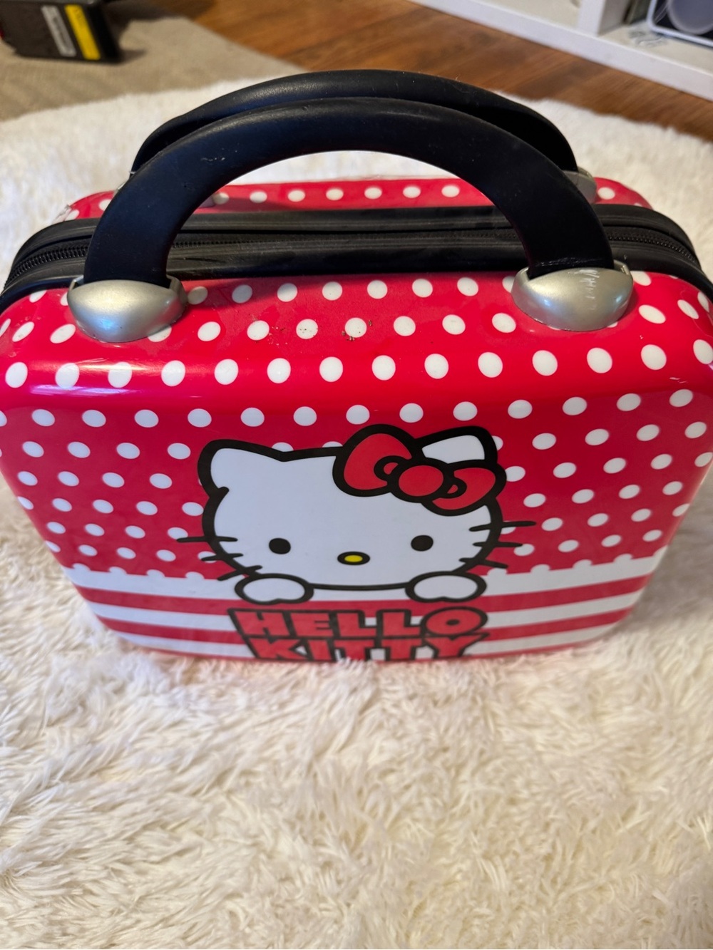 Hello Kitty Pink and White Polka Dot Travel Case